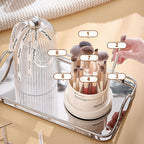 Rotating Makeup Brush Storage Bucket Desktop Cosmetic Storage Box — view 5