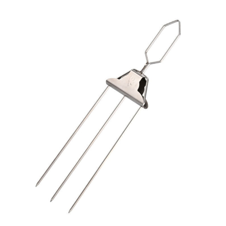 Stainless Steel BBQ Skewers Semi-Automatic Barbecue Fork