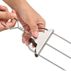 Stainless Steel BBQ Skewers Semi-Automatic Barbecue Fork