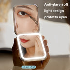 40LEDs HD Infinitely Dimmable Folding Makeup Mirror Portable Flip Double-sided Mirror — view 3