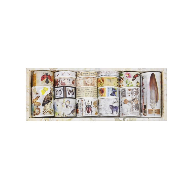 18rolls /Box Nostalgic Memory Washi Tape Set Retro Style DIY Scrapbook Stickers