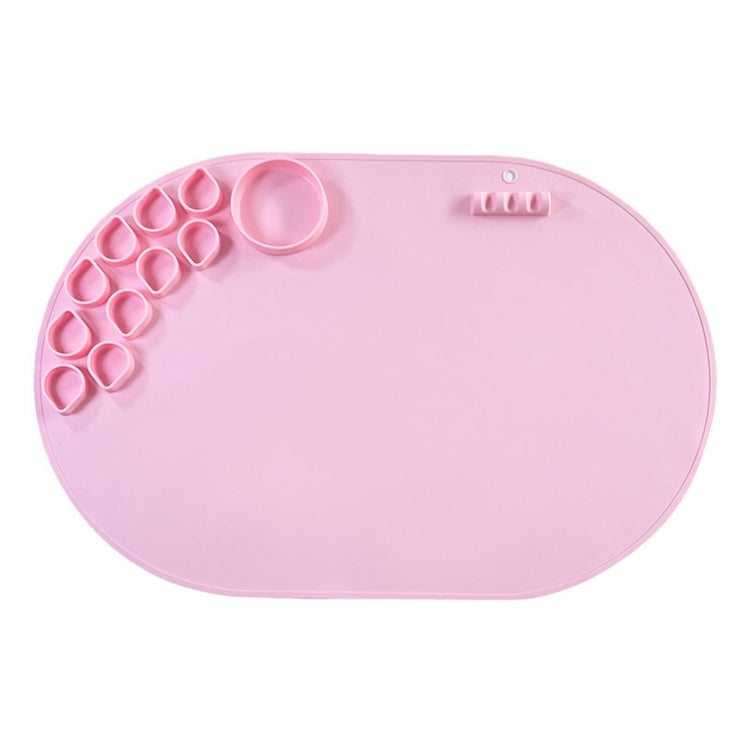 59 x 40cm Oval Silicone Painting Pad Art Mat for Drawing Clay
