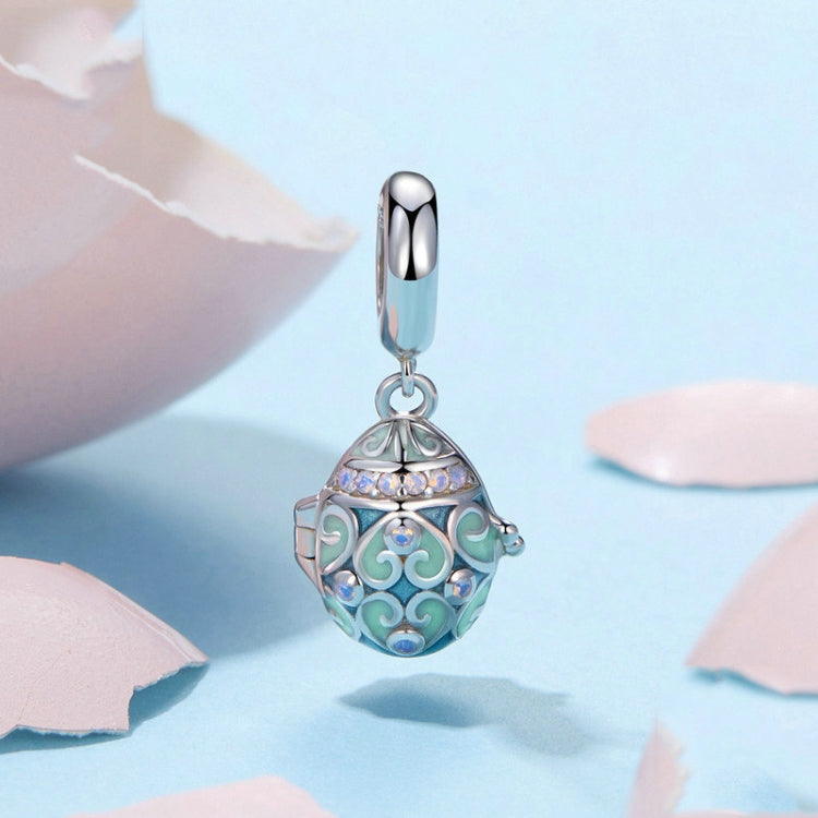 S925 Sterling Silver Easter Lucky Egg DIY Pendant — view 3