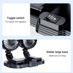 5V USB Port Car Dual-head Fan Circulation Fan — view 7