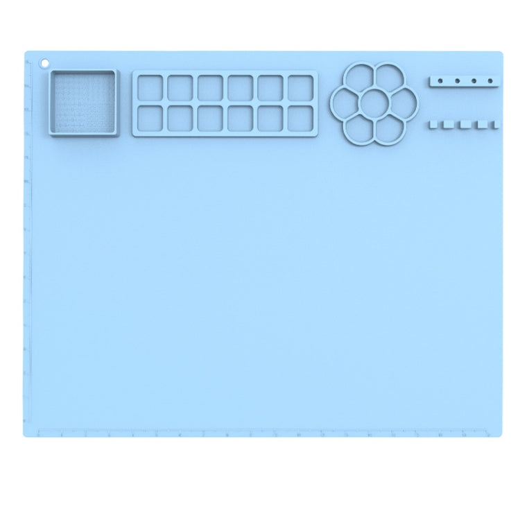 50x40cm Silicone Painting Pad With Paint Holder Art Mat For Drawing Clay — Pink