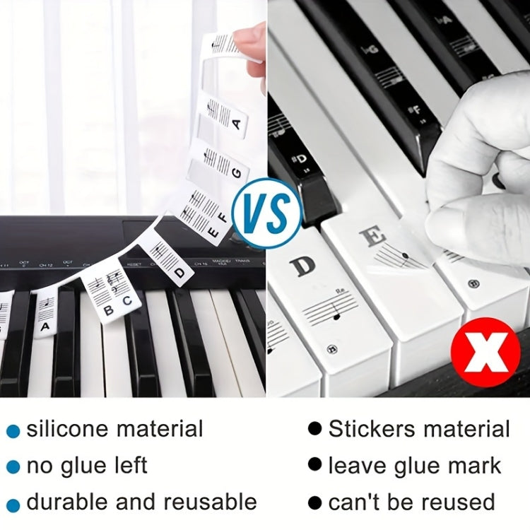 Silicone Piano Notes Guide Removable Piano Keyboard — view 8