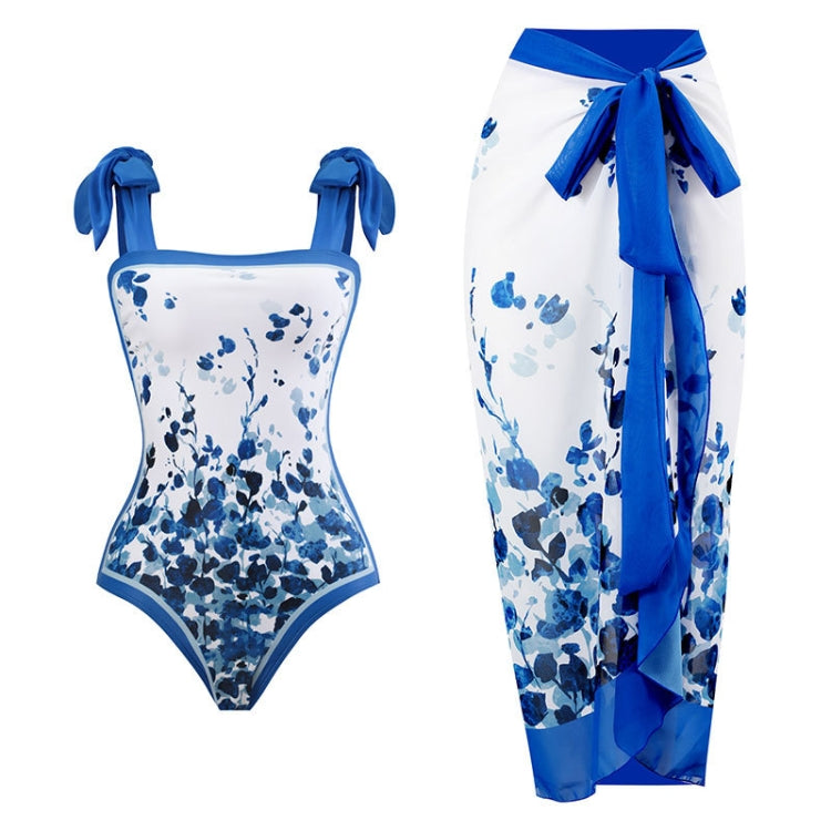 Retro Pattern One-Piece Hot Spring Outdoor Swimsuit Set — view 13