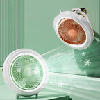 Night Light Desktop Folding Fan Outdoor Camping Hanging Mini Fan
