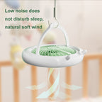 Night Light Desktop Folding Fan Outdoor Camping Hanging Mini Fan