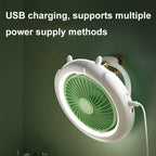Night Light Desktop Folding Fan Outdoor Camping Hanging Mini Fan