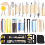 Clay Tools Kit Ceramics DIY Clay Sculpting Tools for Pottery Craft, Baking, Carving, 61 In 1