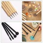 Clay Tools Kit Ceramics DIY Clay Sculpting Tools for Pottery Craft, Baking, Carving, 61 In 1 — view 7
