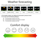 Household Color Screen Temperature And Humidity Meter Weather Forecast Projection Clock — view 7