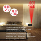Household Color Screen Temperature And Humidity Meter Weather Forecast Projection Clock — view 12