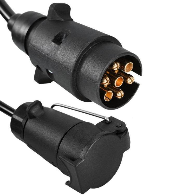7 Core To 7 Pin Car Trailer Connector With 2m PU Spring Wire