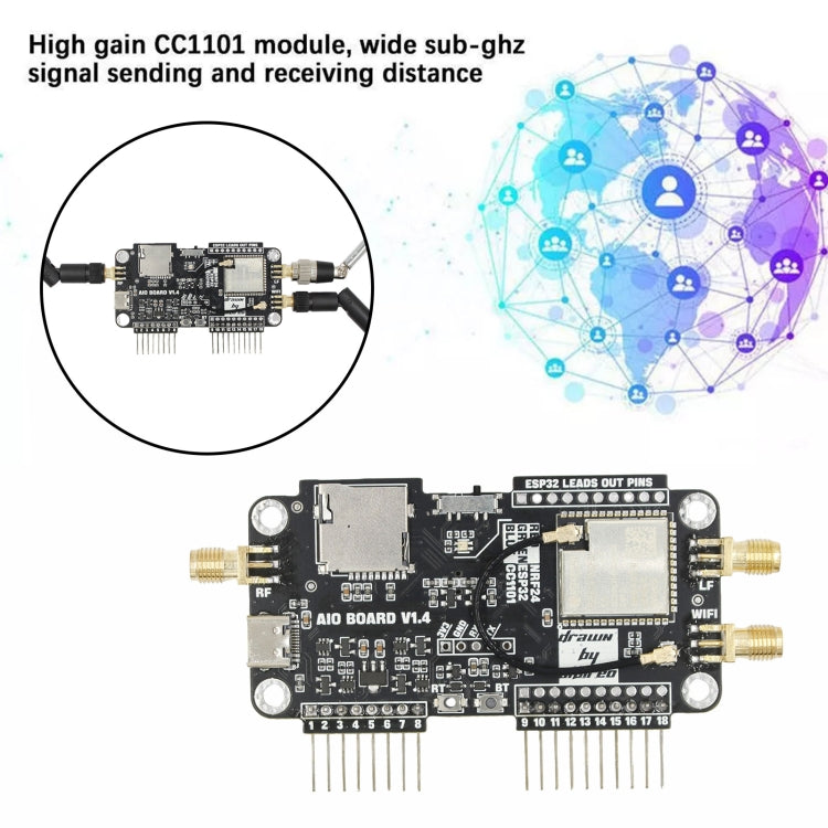 WIFI NRF24+ESP32 Multi-Function Expansion Module, 3 in 1