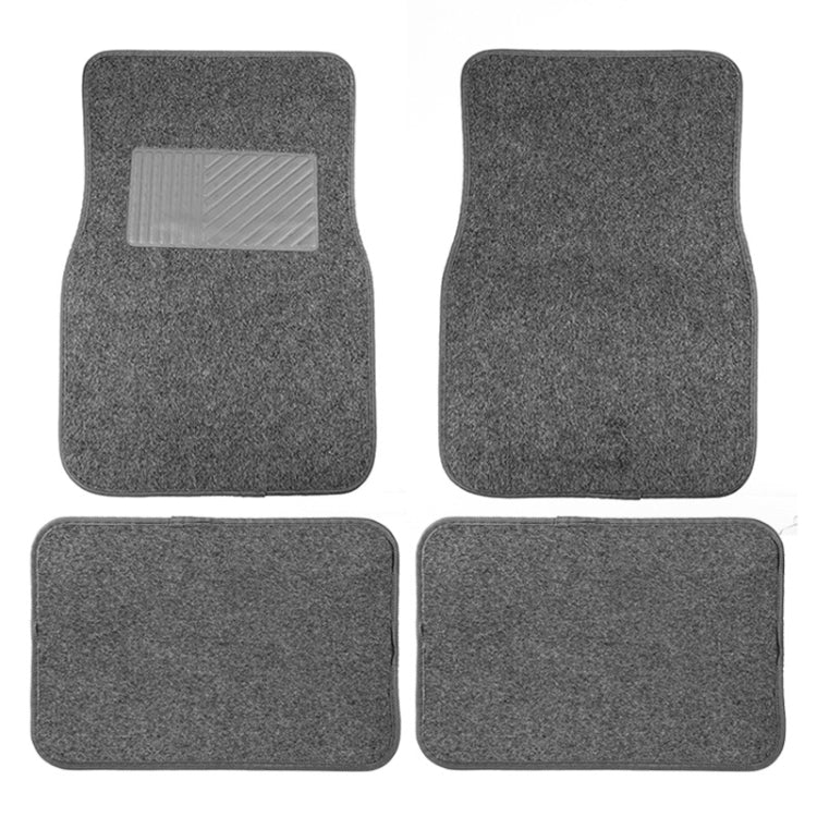 4pcs /Set Universal Car Foot Mats PVC Flocking Pads — Beige