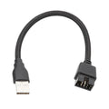 Motherboard Built-In RGB Data To External U Port Adapter Cable, USB-A Male To 9Pin