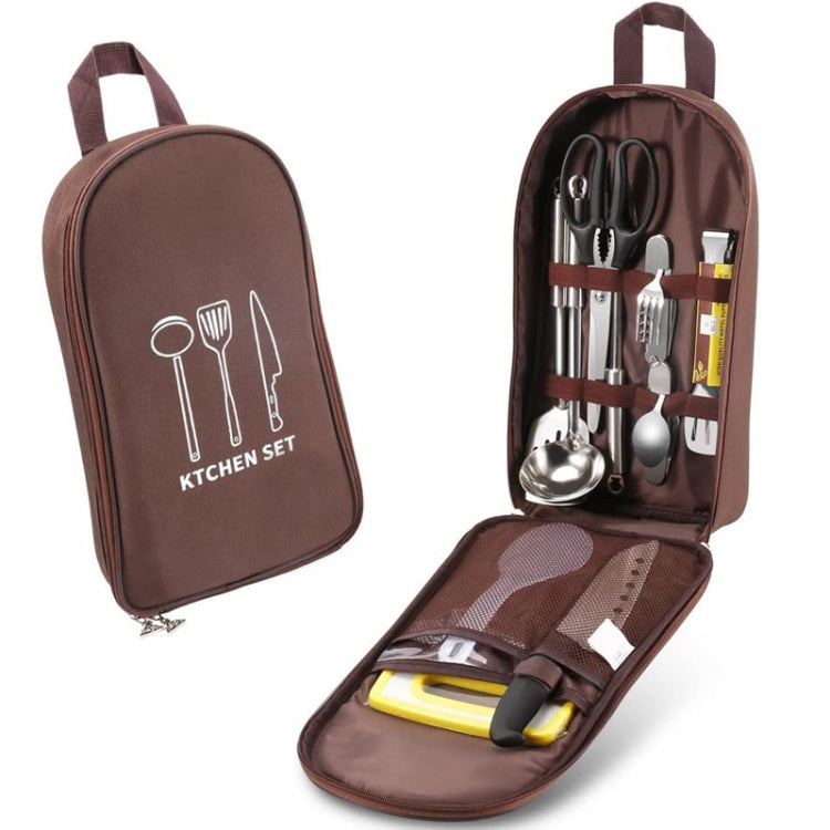 Outdoor Camping Kitchen Utensils Portable Storage Bag Picnic Flatware Supplies
