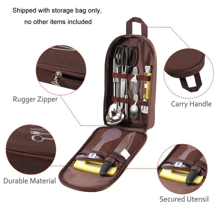 Outdoor Camping Kitchen Utensils Portable Storage Bag Picnic Flatware Supplies
