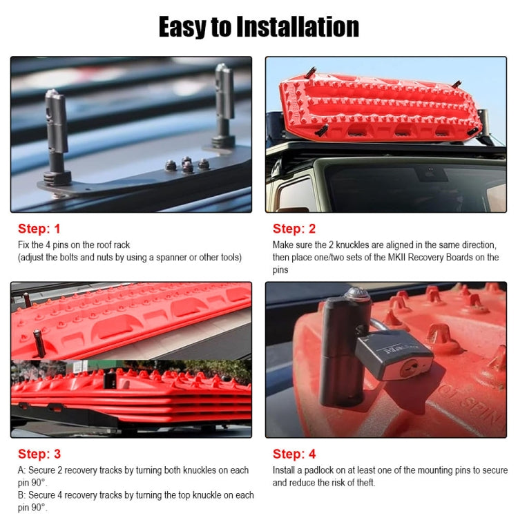 Lockable Anti-Theft Security Mounting Pin Set For MaxTrax MKII