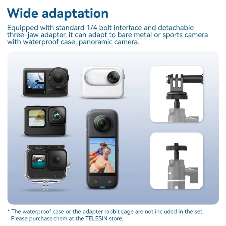 65.4cm Aluminum Alloy Waterproof Ball Head Selfie Stick Diving Shooting Sports Camera Extension Stick