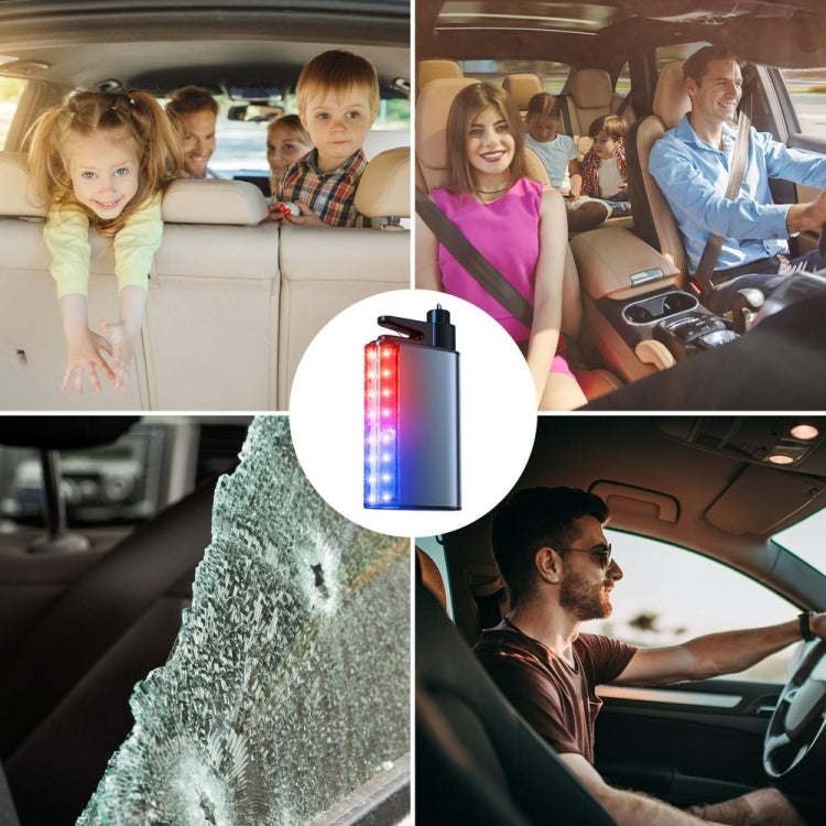 3 In 1 Car Safety Hammer Flashlight Emergency Light With Alarm