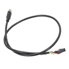 Motherboard USB 9Pin To Type-C Straight Data Double Shielded Cable — 50cm Straight