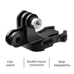 TELESIN GP-MTB-T02-BK Sports Camera Double Head J-Buckle Backpack Quick Release Conversion Accessory — view 3