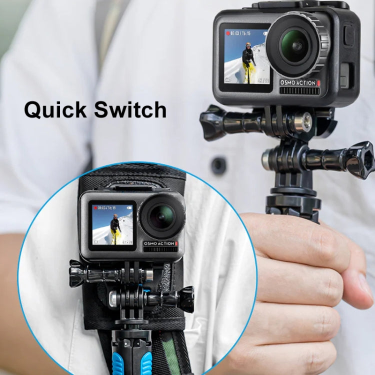 TELESIN GP-MTB-T02-BK Sports Camera Double Head J-Buckle Backpack Quick Release Conversion Accessory — view 8