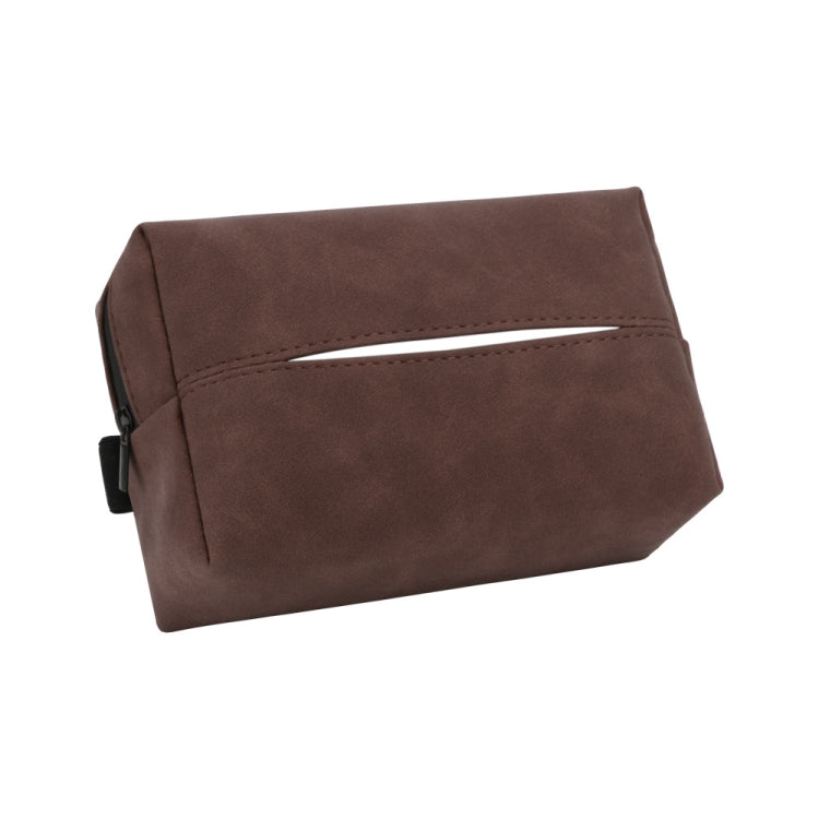 Car Armrest Box Tissue Box Car Sun Visor Seat Back Hanging Tissue Storage Bag — Black