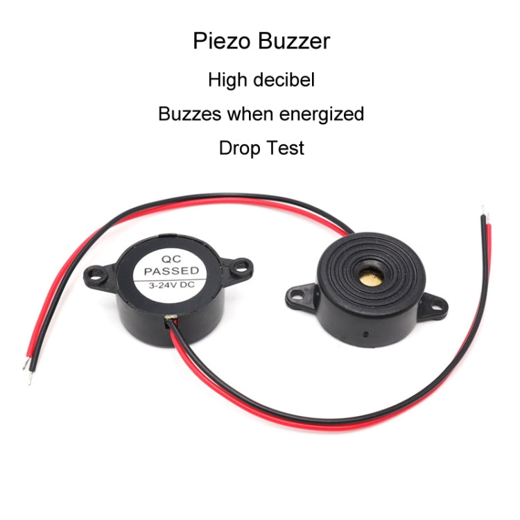 High Decibel Continuous Sound Alarm Active Piezo Buzzer, SFM-20B DC3-24V 95dB