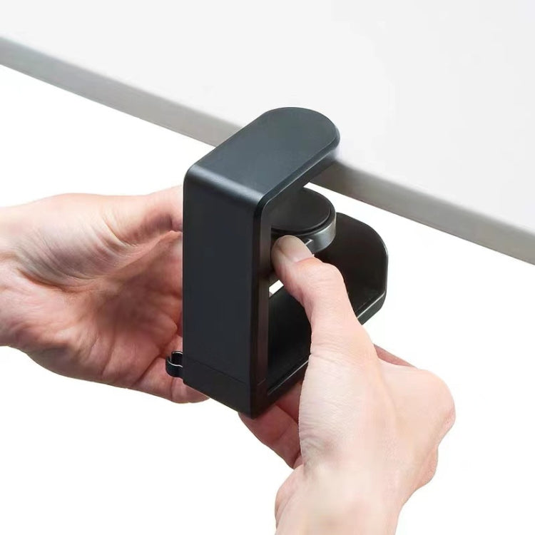 Deskside Clip 360 Degree Rotatable Headphone Holder — White