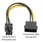 Large 4Pin To 6Pin Power Cord Graphics Card Adapter Cable — view 3