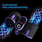 HX-157 Double-head Digital Display Waist-mounted Fan with Emergency Lighting Function