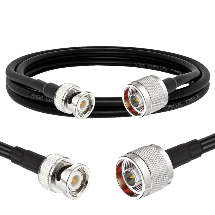N Male To BNC Male RG8X RF Coaxial Cable — 10m