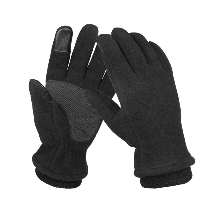 1pair Rocker Fleece Winter Warm Anti-Slip Gloves Outdoor Riding Sports Gloves