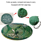 Automatic Folding Round Fishing Cage Hand Throwing Shrimp Fishing Net
