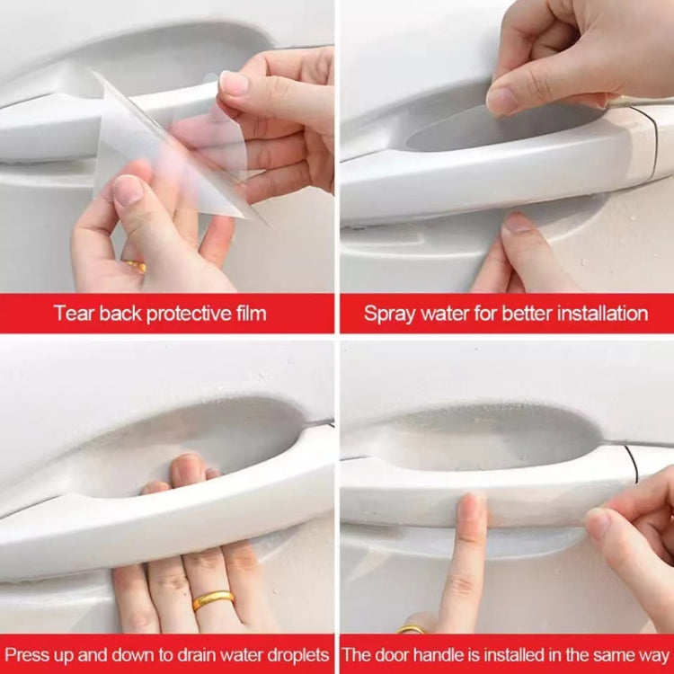 Car Door Handle Anti-scratch Protection Transparent Stickers Anti-collision Strips