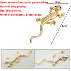 Zinc Alloy Rhinestone Gecko Metal 3D Car Sticker — view 4