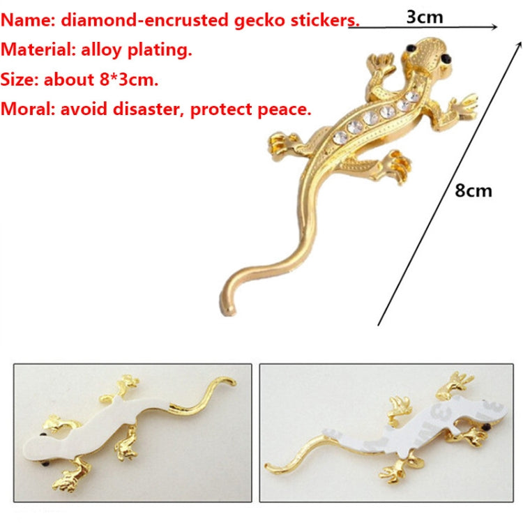 Zinc Alloy Rhinestone Gecko Metal 3D Car Sticker — view 4