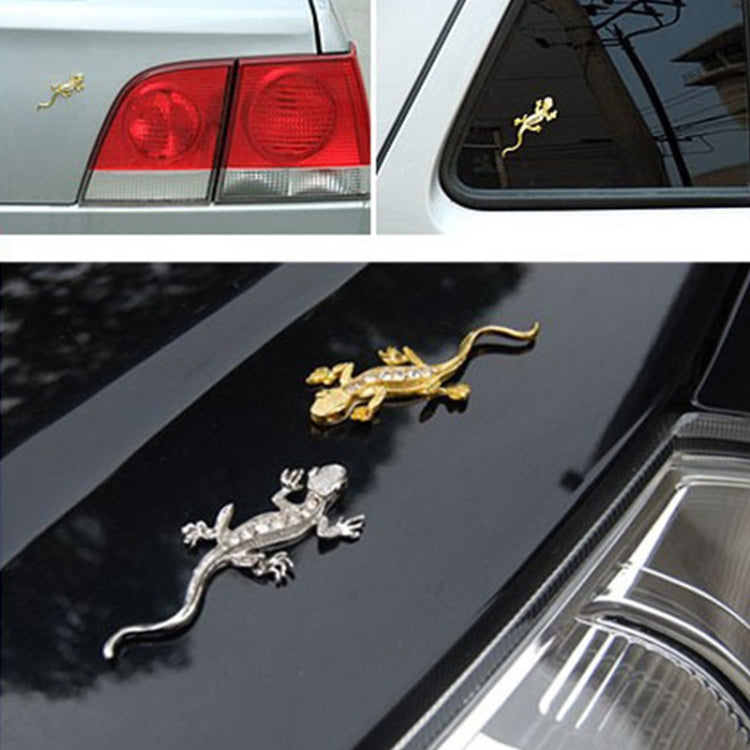 Zinc Alloy Rhinestone Gecko Metal 3D Car Sticker — view 6