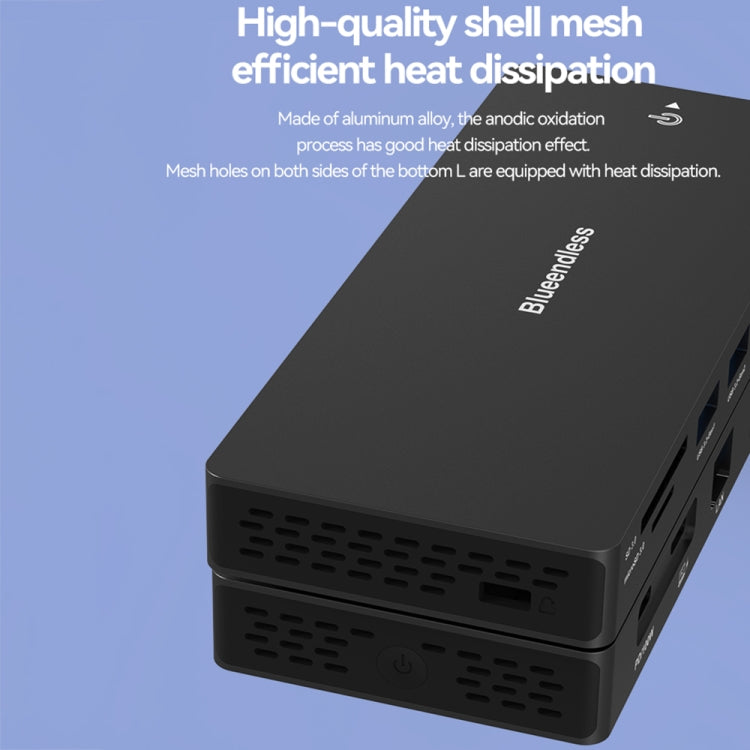 Blueendless 12-In-1 HD Multifunctional Docking Station 10Gbps Splitter With Switch — view 14