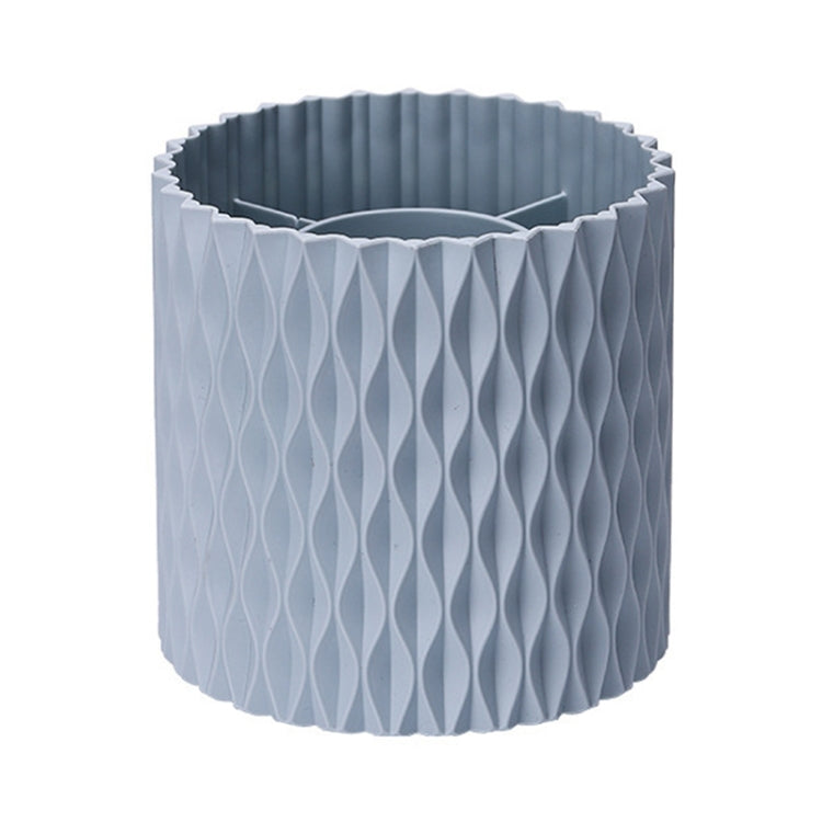 Desktop Rotating Makeup Brush Storage Box Multifunctional Office Pen Holder — Gray