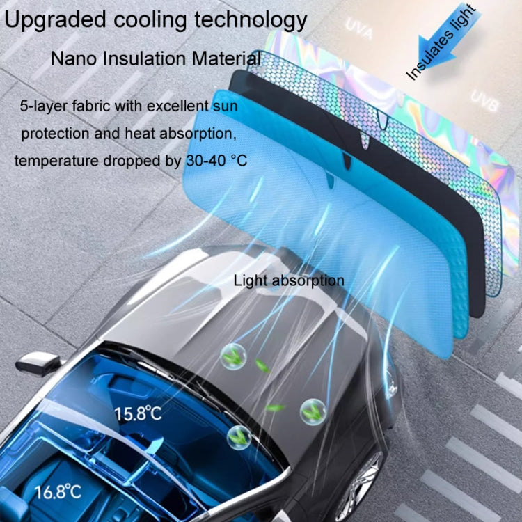 Car Front Windshield Sunshade Colorful Laser Heat Insulation Sunscreen Sunshade Umbrella