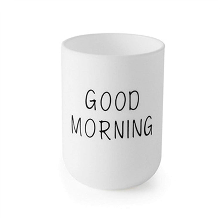 Household Handy Cleaning Mouthwash Cup Couple Washing and Brushing Cup — Black