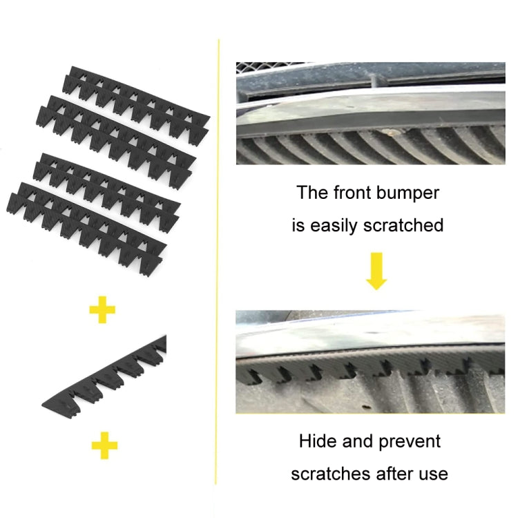 8pcs /Set Car Bumper Serrated Anti-collision Plate Decoration