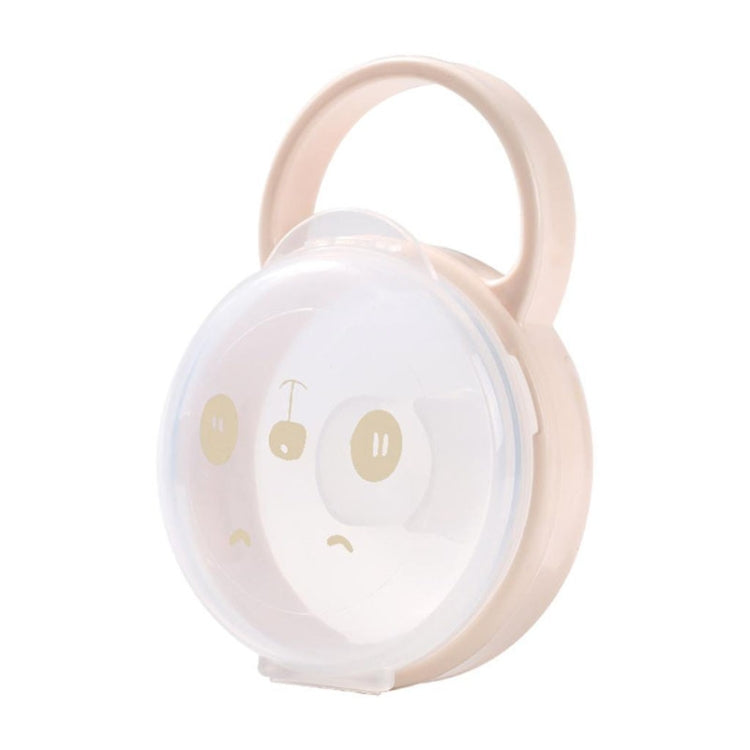 Baby Cartoon Panda Pacifier Storage Case Portable Pacifier Transparent Dust Box — Pink