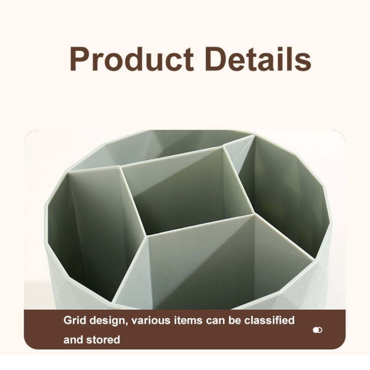 Desktop Rotating Pen Holder Large Capacity Stationery Storage Box Makeup Brush Storage Bucket — view 5