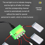 One To Six 3.7V Lithium Battery Drone USB Charger